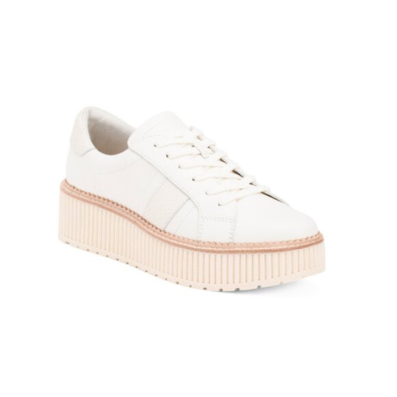 DOLCE VITA White Leather Leather Tiger Sneakers - Picture 1 of 2